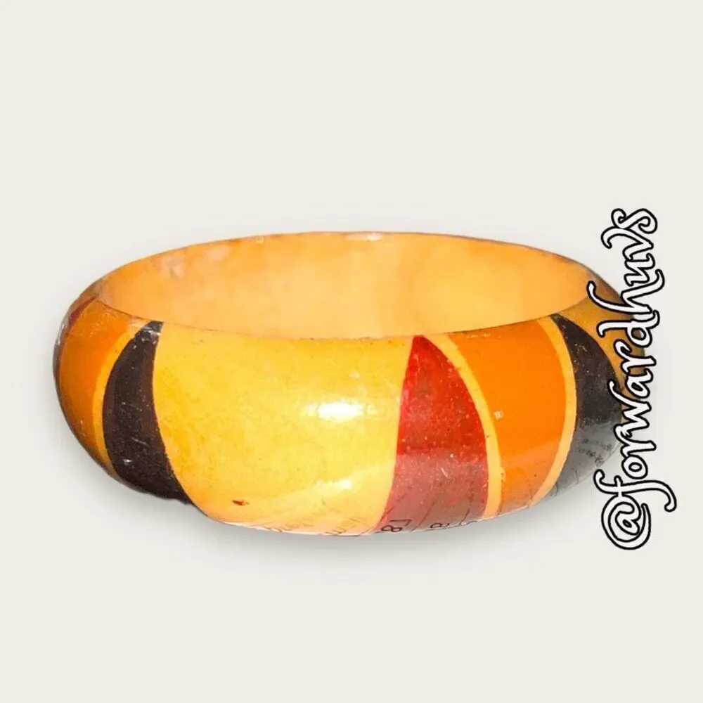 Bundle Sale 3 for $15 | Stunning Hand-Painted Wood Bangle Bracelet